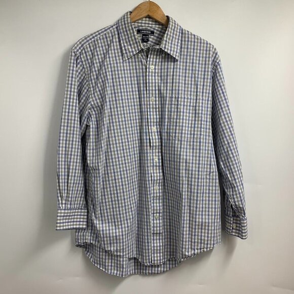 Lands' End Men's Plaid Check (Lot of 3) Button Up Long Sleeve Shirt Size 16.5/32 - Picture 4 of 14
